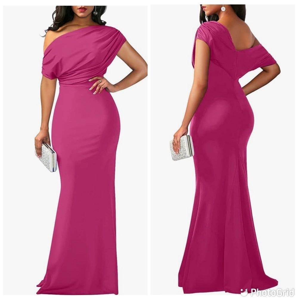 Elegant Sleeveless Off Shoulder Bodycon Long Formal Party Evening Dress